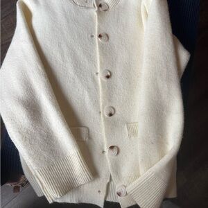 Jenni Kayne-like Cream Cardigan Sweater
